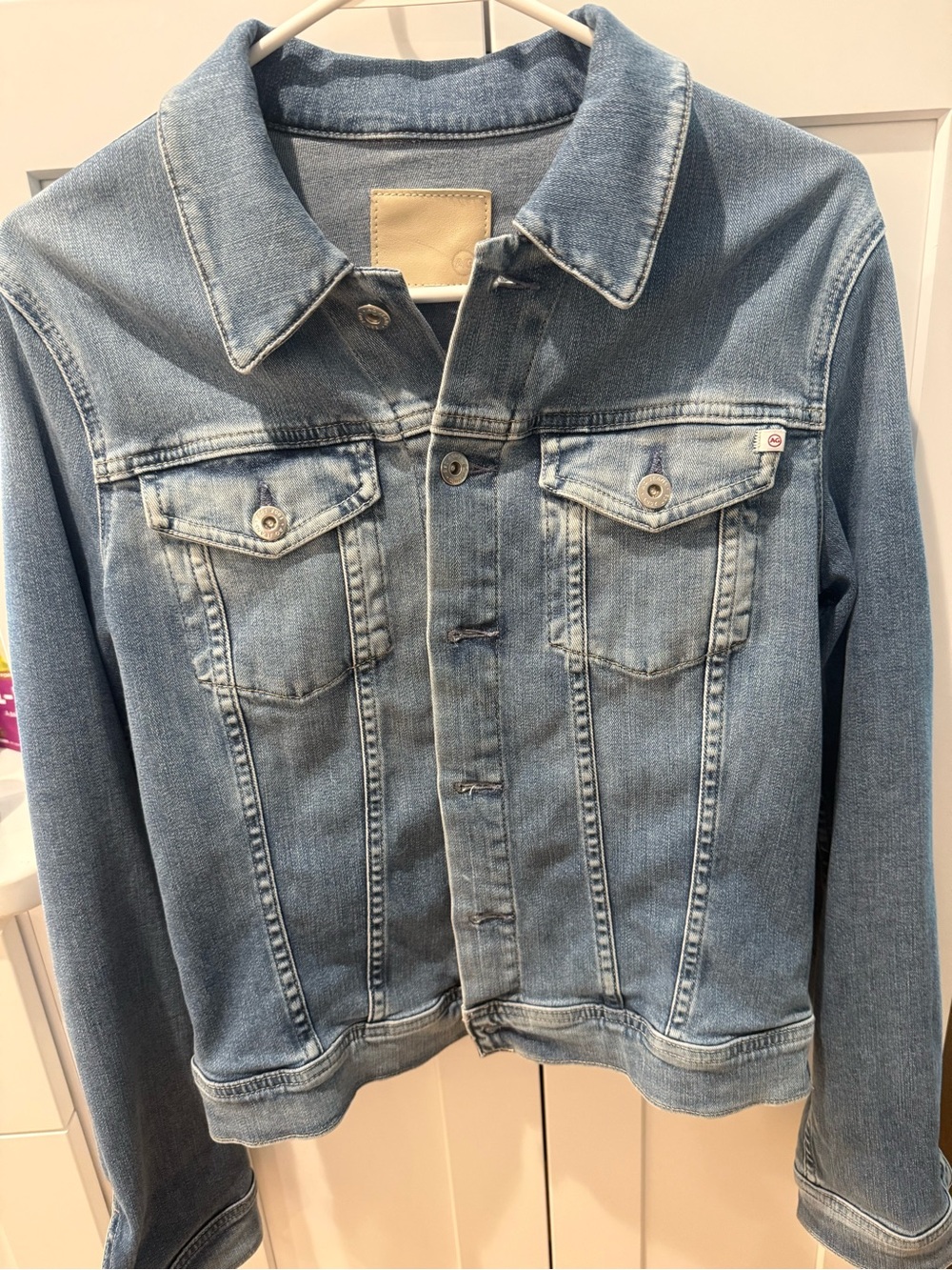 AG jean jacket , like new , super soft and stretchy size M